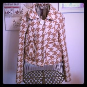 Coco and Chase Tan and Cream Heart Pocket Jacket
